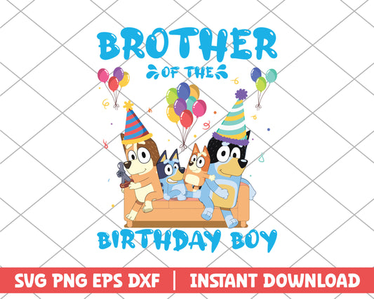 Brother of the birthday boy cartoon svg 