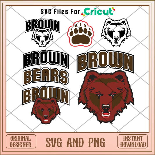 Brown Bears team sports svg bundle, Sport svg - Svgfileforcricut