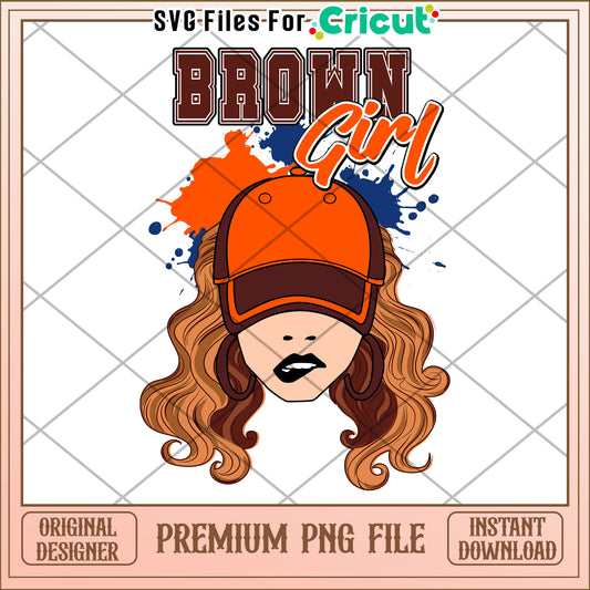 Brown Girl SVG Design for Cricut, Premium Instant Download PNG File