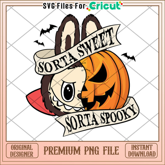 Brown labubu sorta sweet png, halloween songs png, halloween cookies png