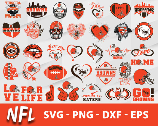 Cleveland browns logo bundle svg, cleveland browns football​ svg