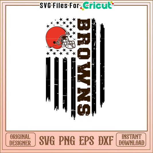 Browns Football Helmet SVG Design