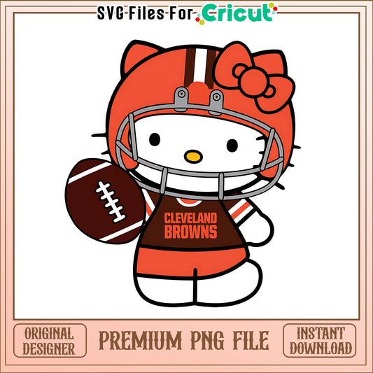 Browns Hello Kitty helmet png, Cleveland Browns png, NFL png