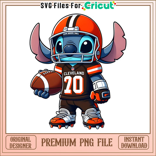 Browns Stitch and rugby ball png, Cleveland Browns png, NFL png