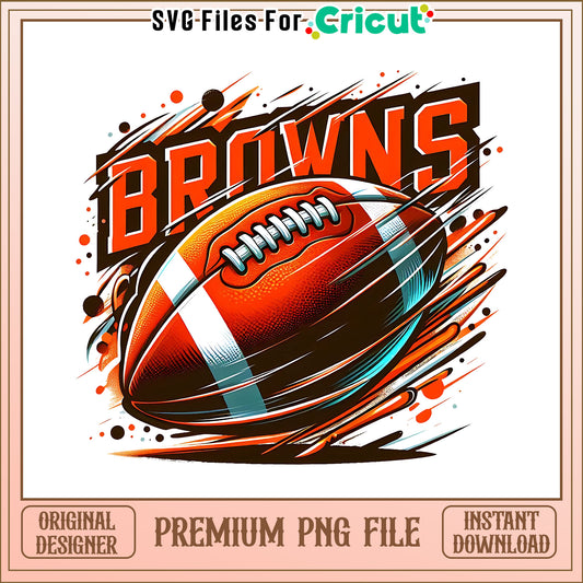 Browns logo rugby ball png, Cleveland Browns png, NFL png