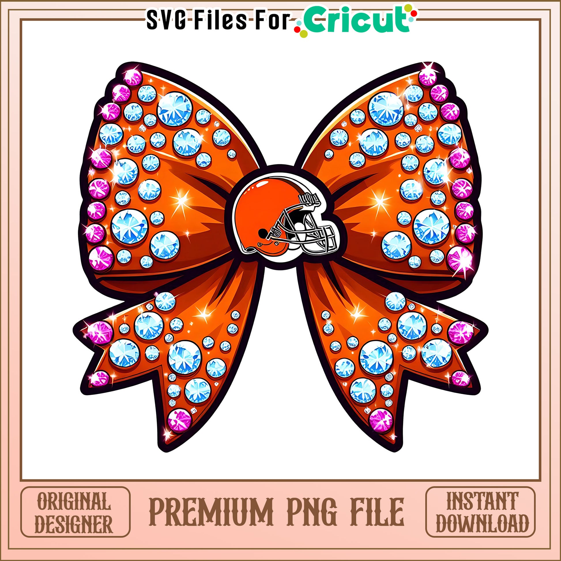 Browns logo vintage bow png, Cleveland Browns png, NFL png