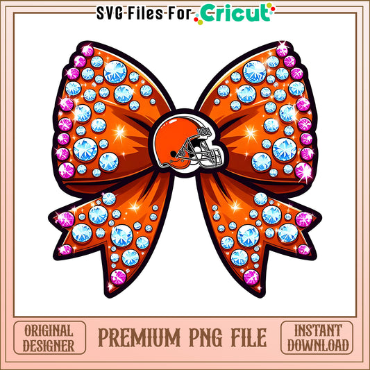 Browns logo vintage bow png, Cleveland Browns png, NFL png