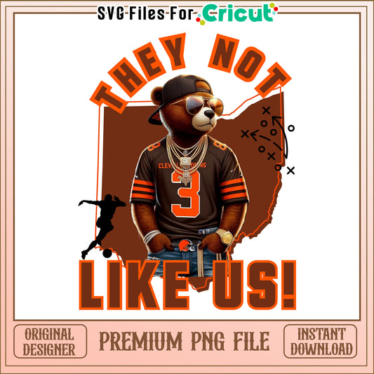 Browns they not like us png, Cleveland Browns png, NFL png