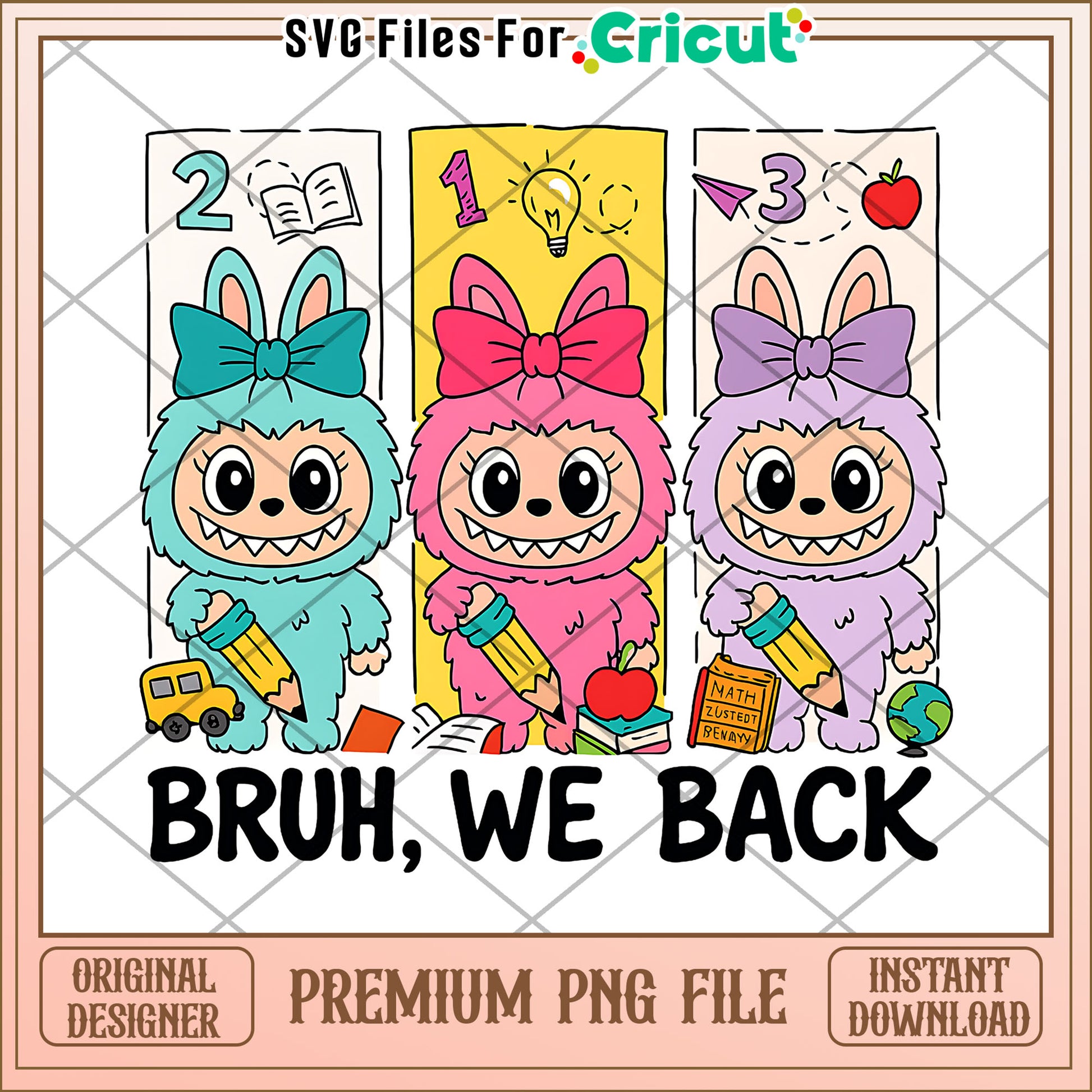 Bruh we back png, labubu dolls png, popmart labubu png