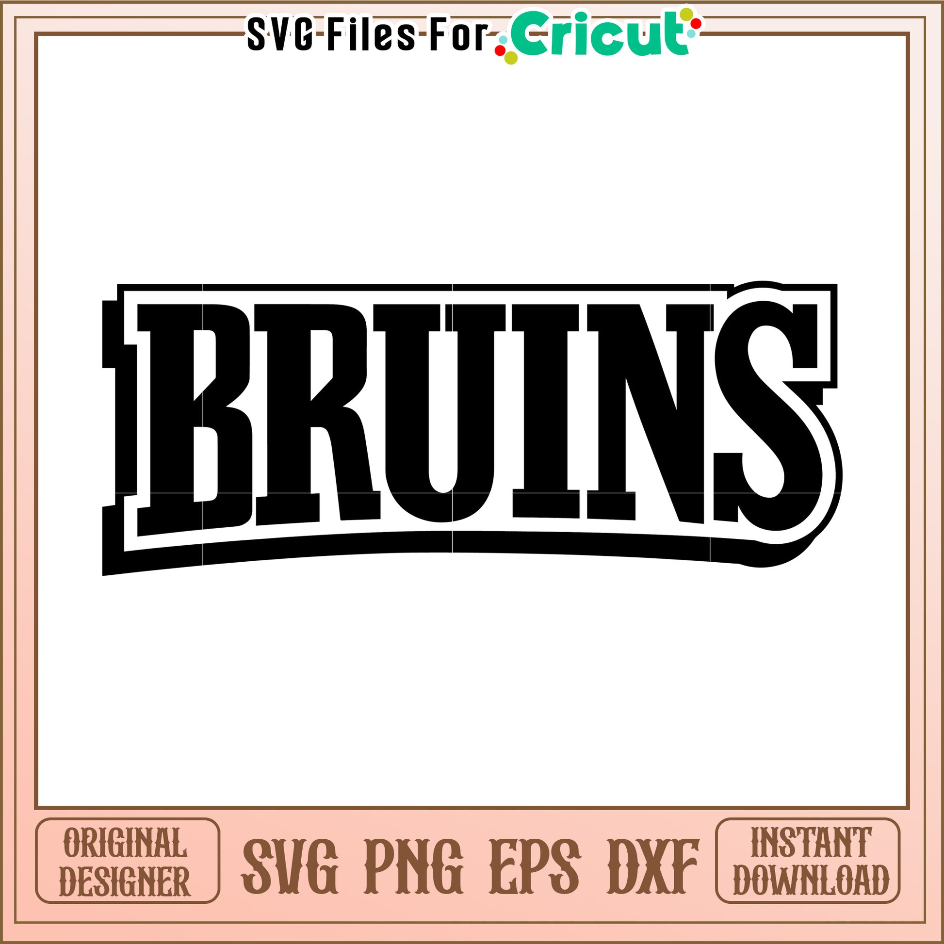 Bruins Sports Team Logo SVG Design for Cricut, Perfect for Custom Projects