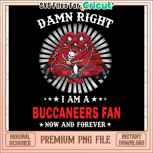 Buccaneers Fan PNG Design, Perfect for Football Enthusiasts