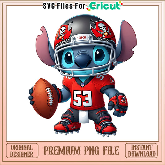 Buccaneers Stitch and rugby ball png, Tampa Bay Buccaneers png, NFL png