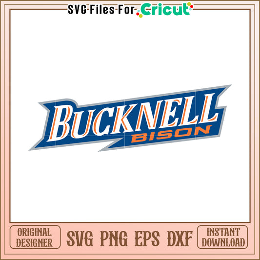 Bucknell Bison Logo Design for Cricut Projects, Instant Download SVG File