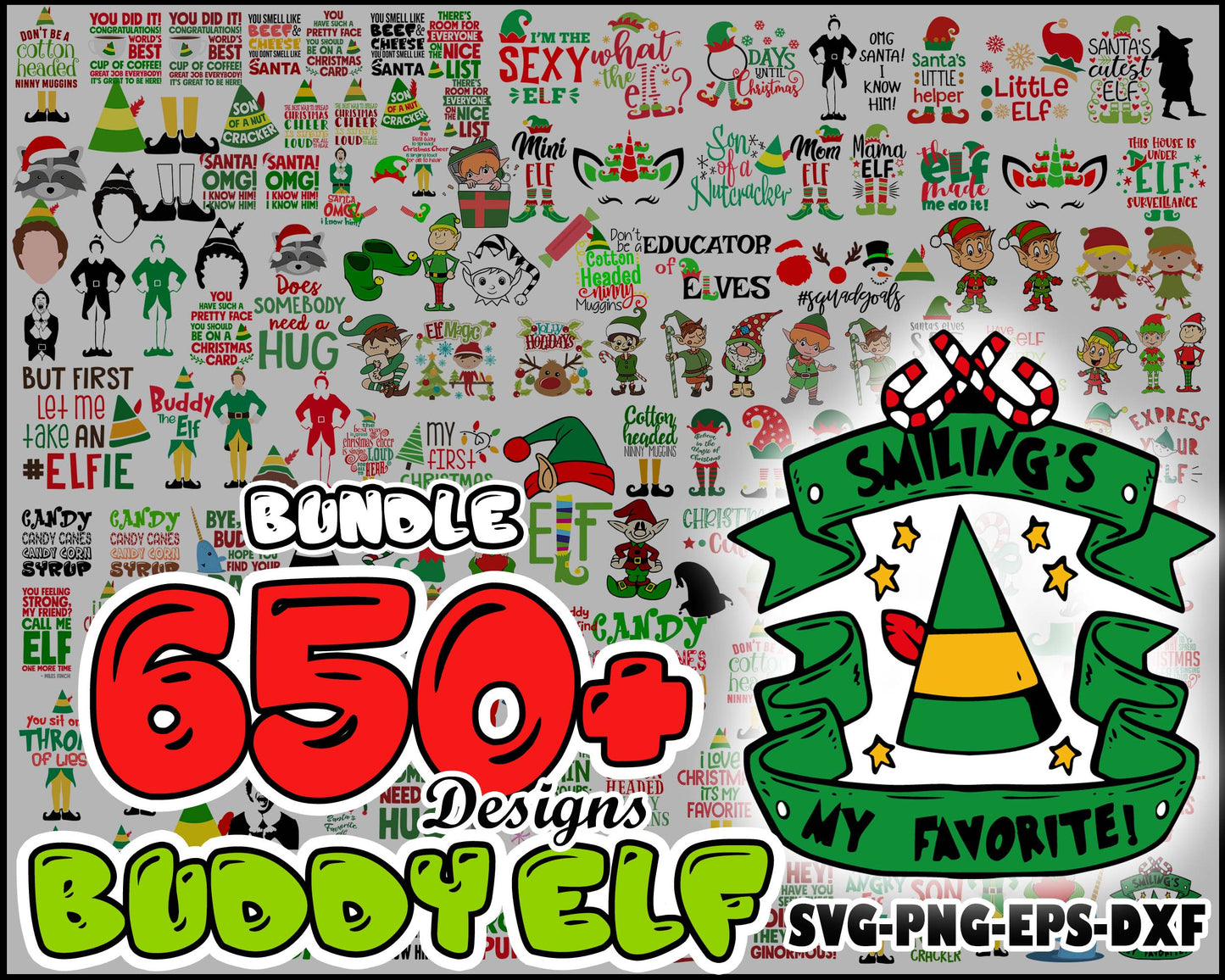 Little elf christmas bundle svg, elf the christmas movie​ svg