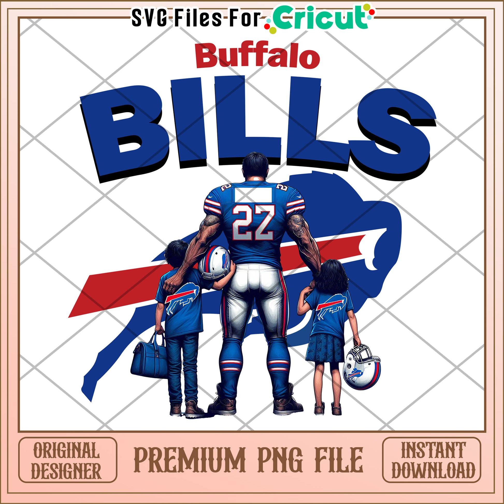 Buffalo Bills Fan Art PNG, Perfect for Cricut Projects and Designs