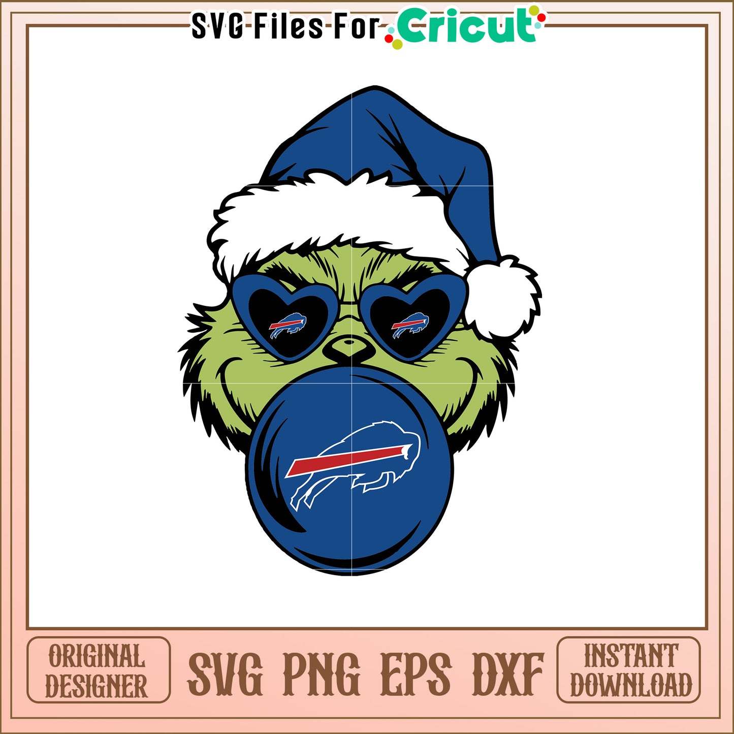 Buffalo Bills Grinch SVG Christmas Design Graphic