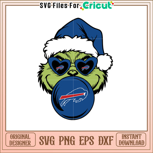 Buffalo Bills Grinch SVG Christmas Design Graphic