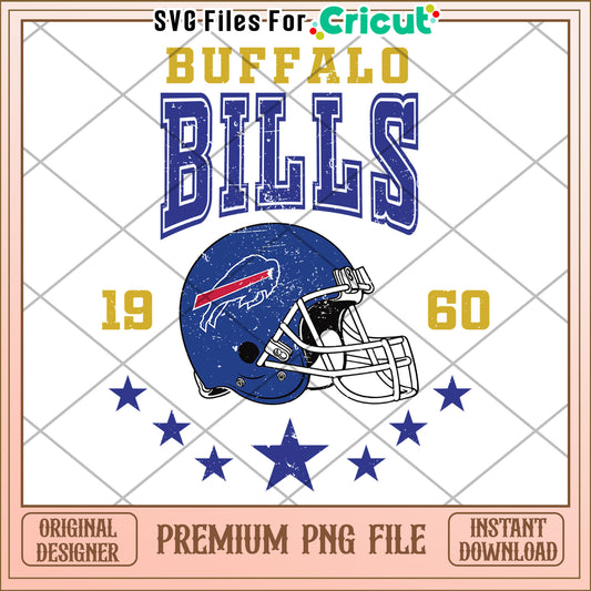 Buffalo Bills Helmet PNG File, Perfect for Cricut Projects