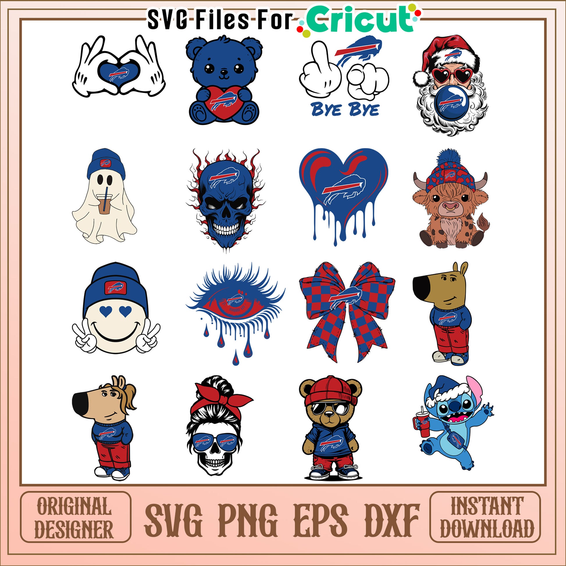 Buffalo Bills SVG Bundle 16 Designs