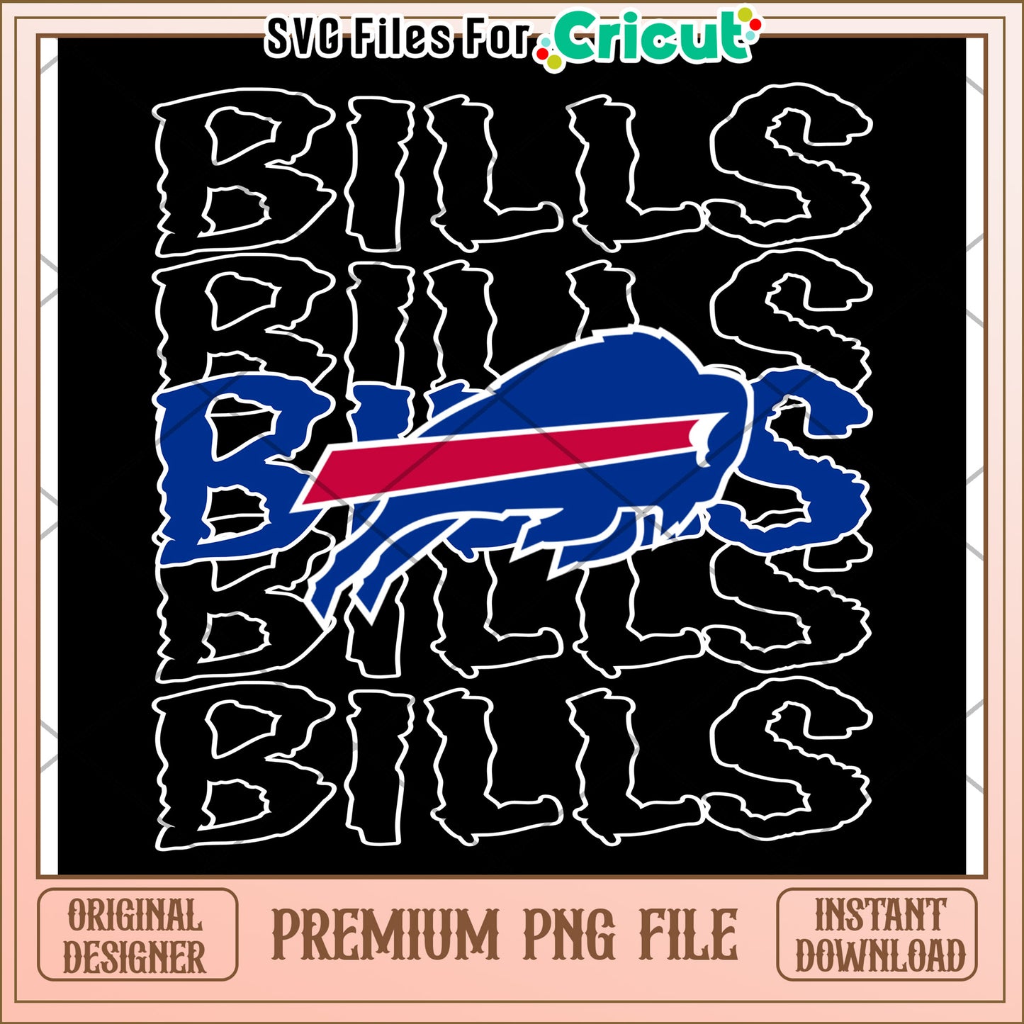 Buffalo Bills SVG Design for Cricut, Premium PNG Instant Download