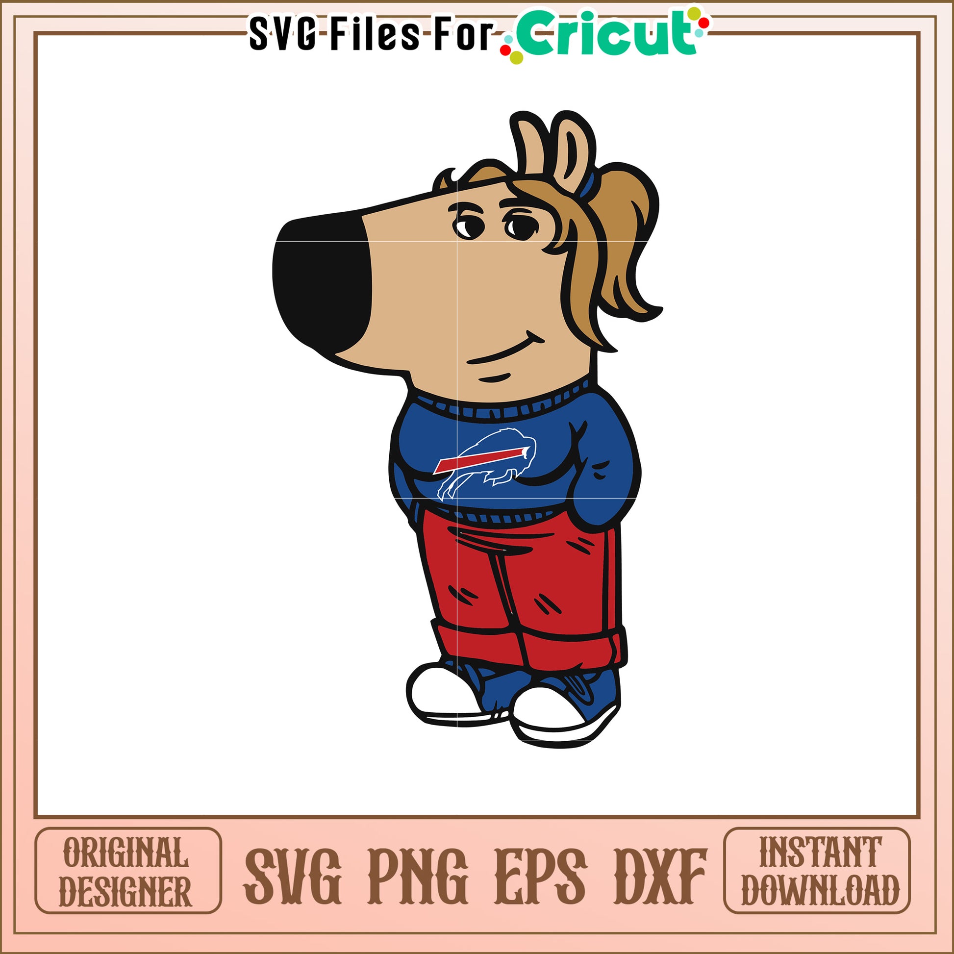 Buffalo Bills SVG Dog Design