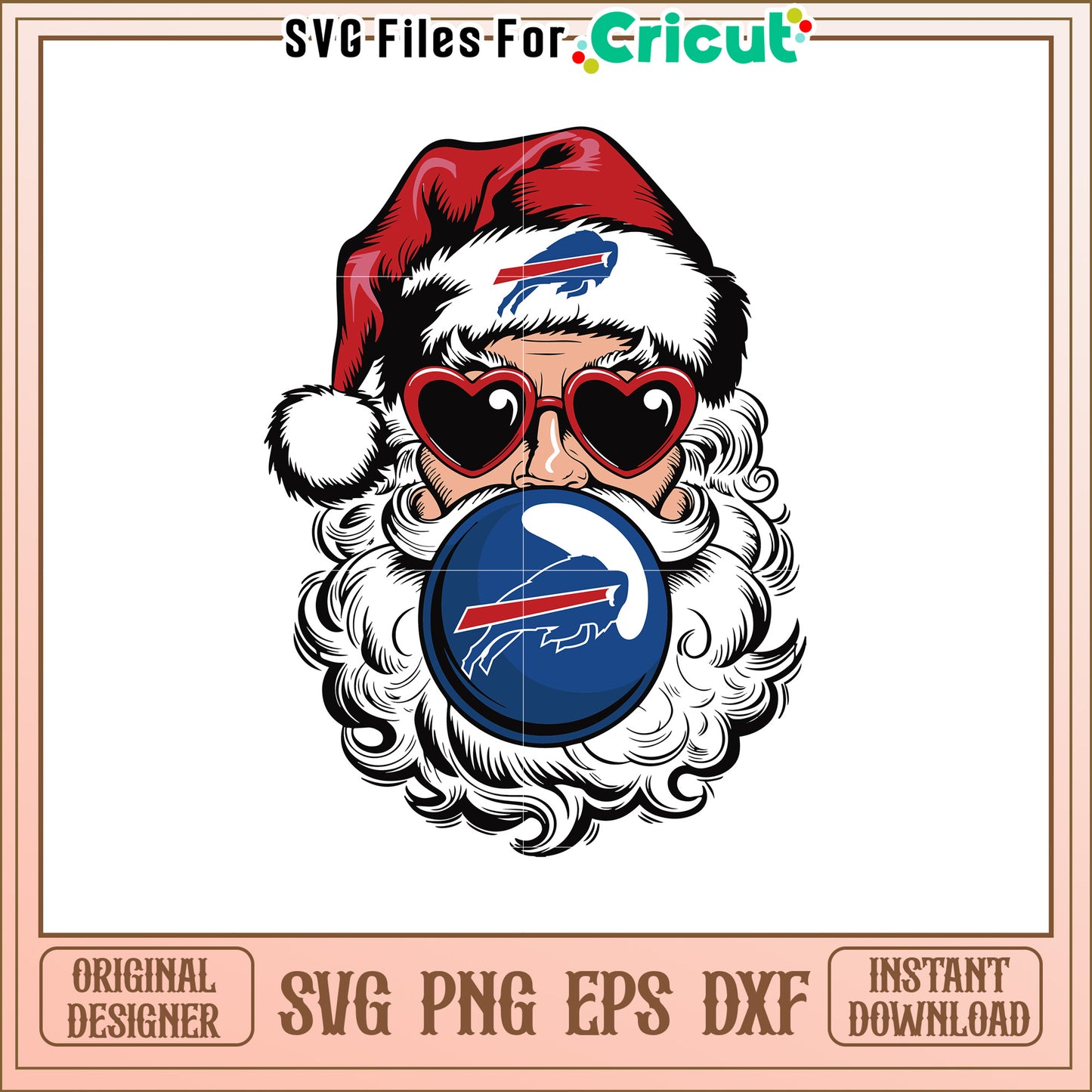 Buffalo Bills Santa SVG Design