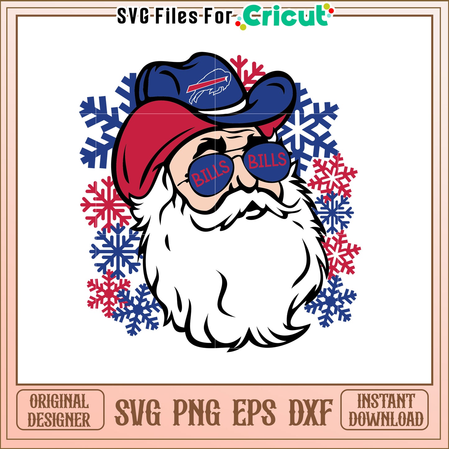 Buffalo Bills Santa SVG Design for Holiday Cheer