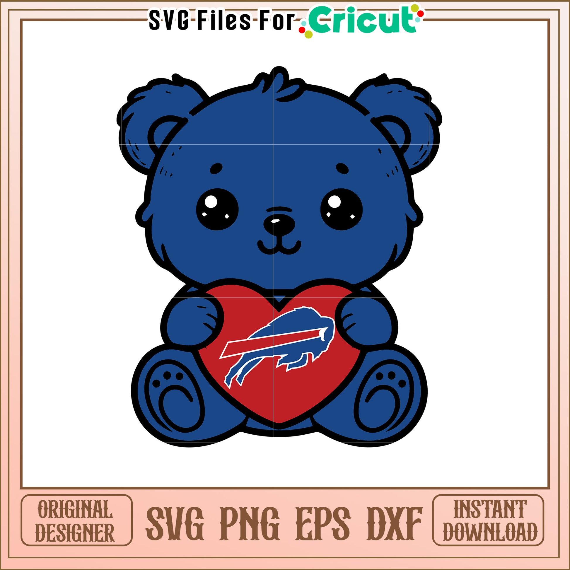 Buffalo Bills Teddy Bear SVG Design
