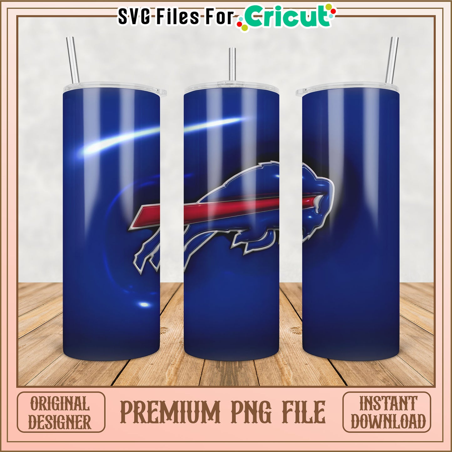 Buffalo Bills Tumbler PNG File for Cricut Instant Download Design