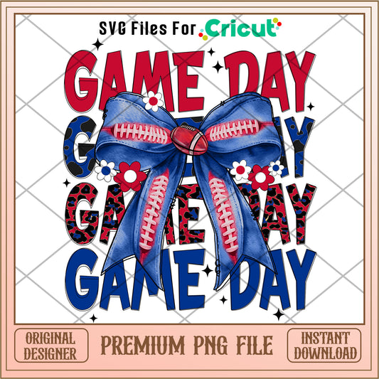 Buffalo Bills coquette football bow png, Buffalo Bills png, NFL png