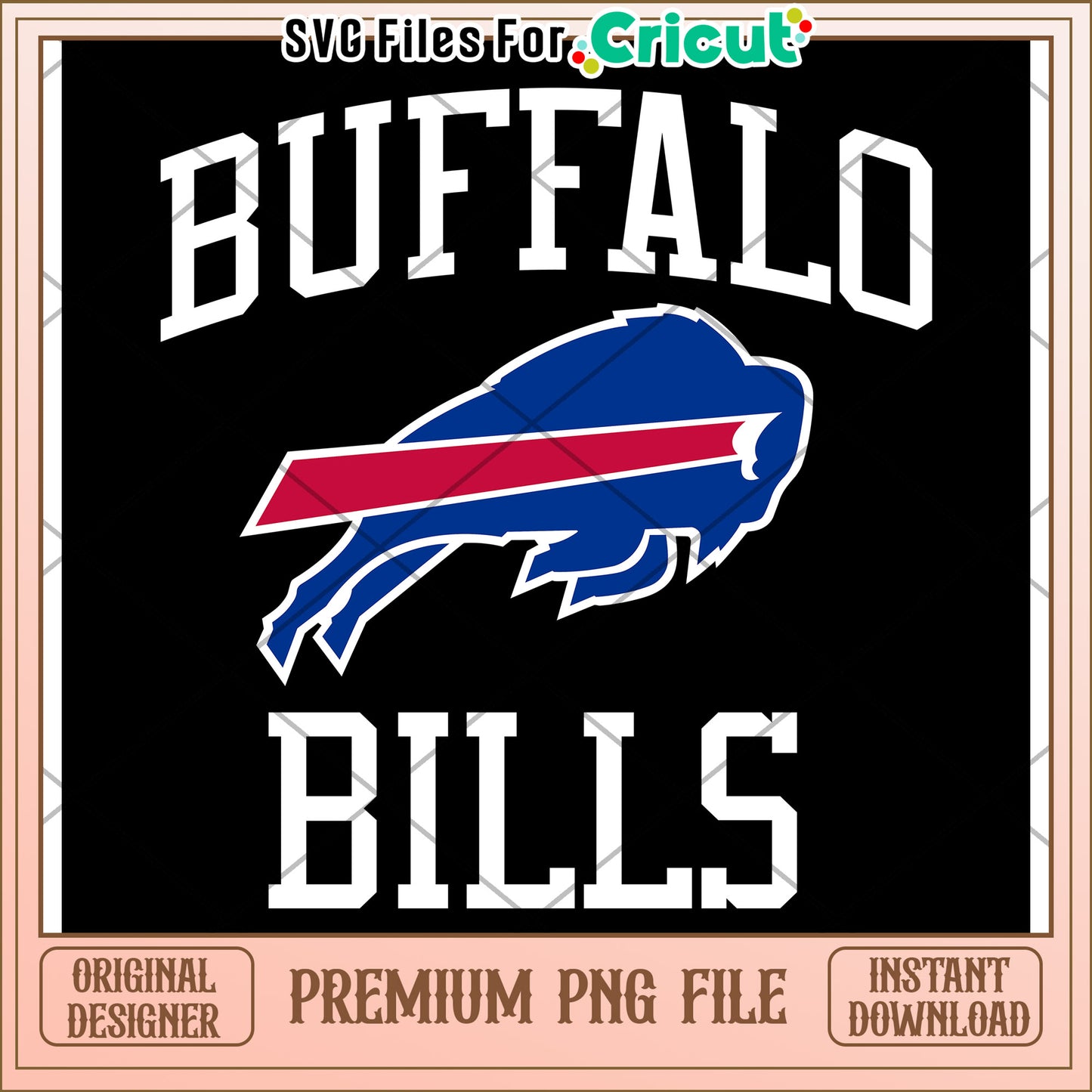 Buffalo Bills logo PNG file for Cricut, perfect for sports fans