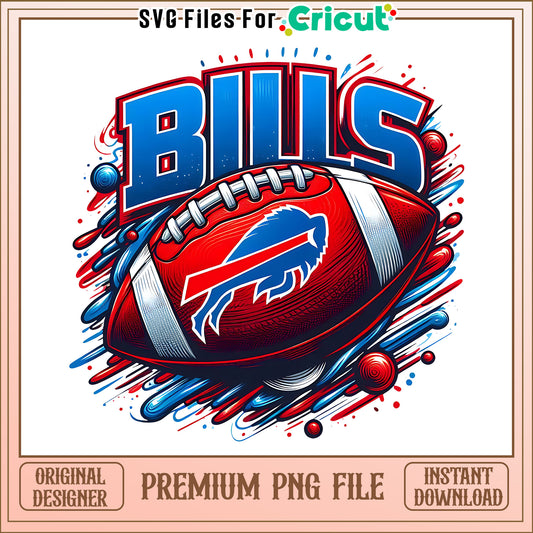 Buffalo Bills logo rugby ball png, Buffalo Bills png, NFL png