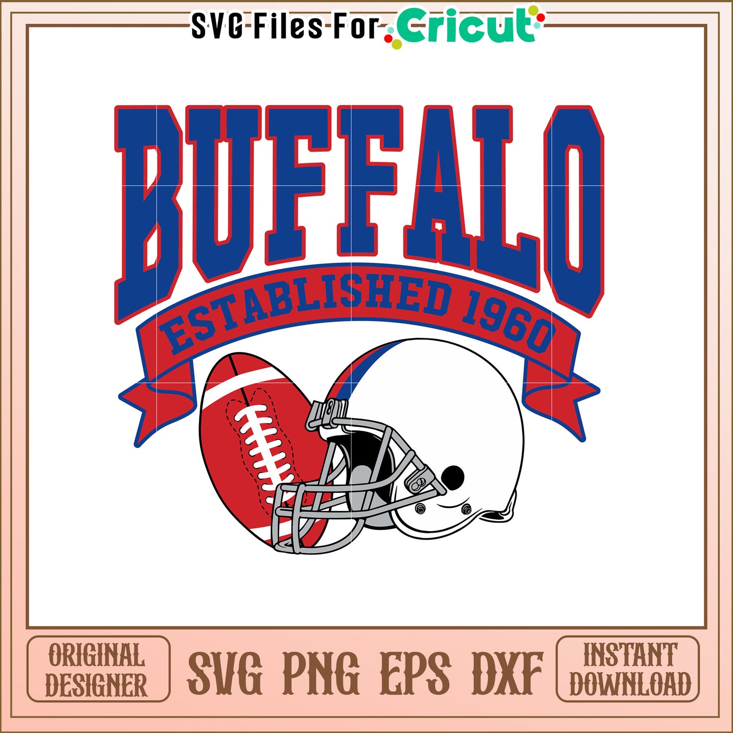 Buffalo Football SVG Design Established 1960