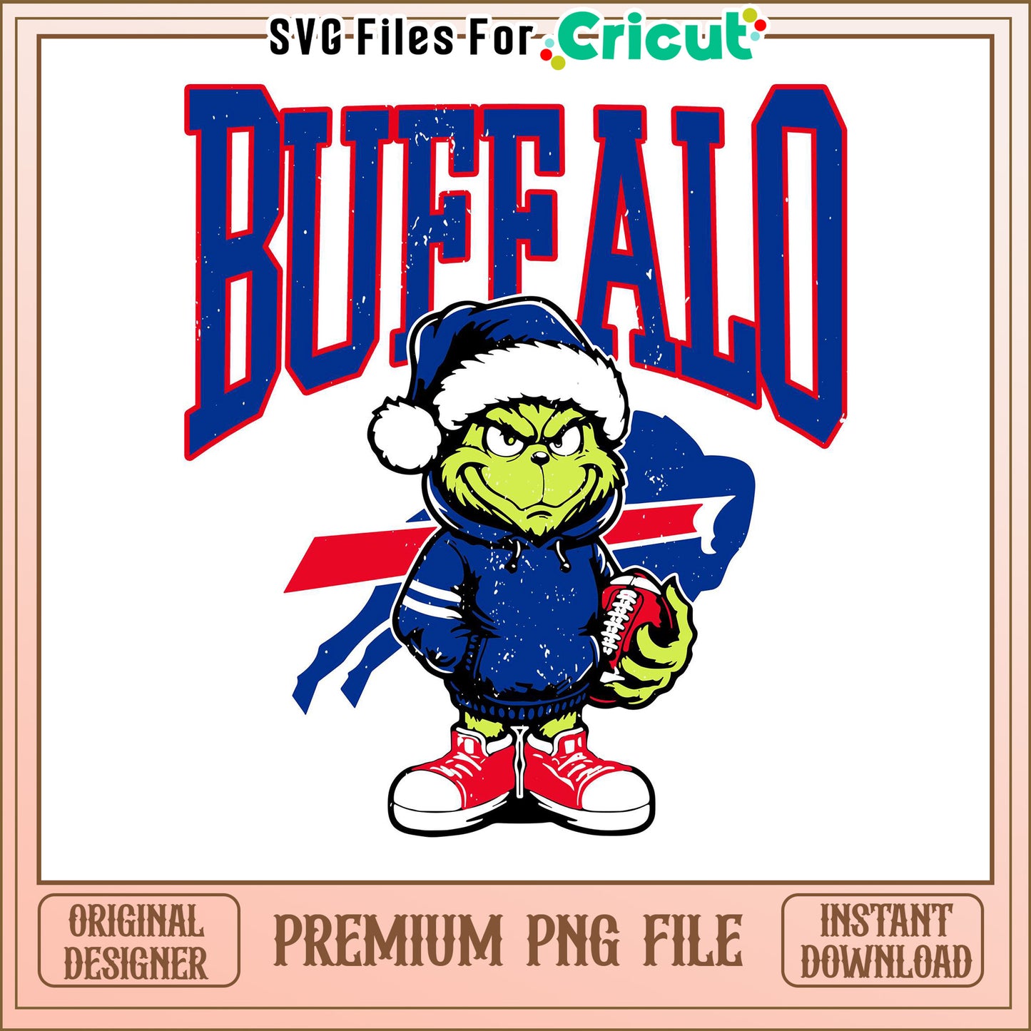 Buffalo Grinch PNG design for Cricut projects, download premium file