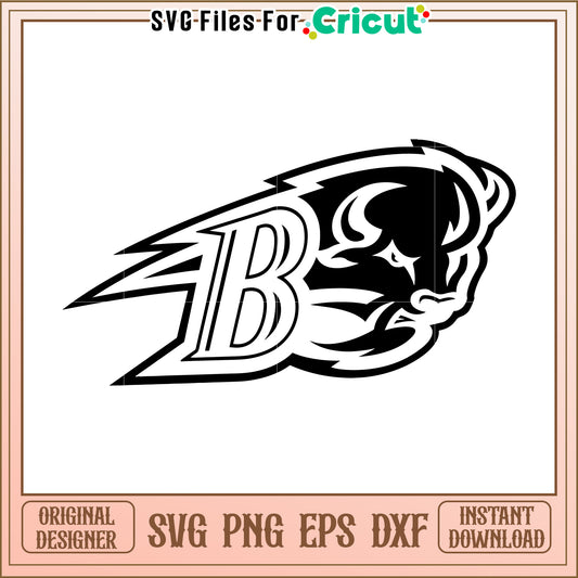 Buffalo Head Logo SVG File for Cricut, Perfect for Creative Projects