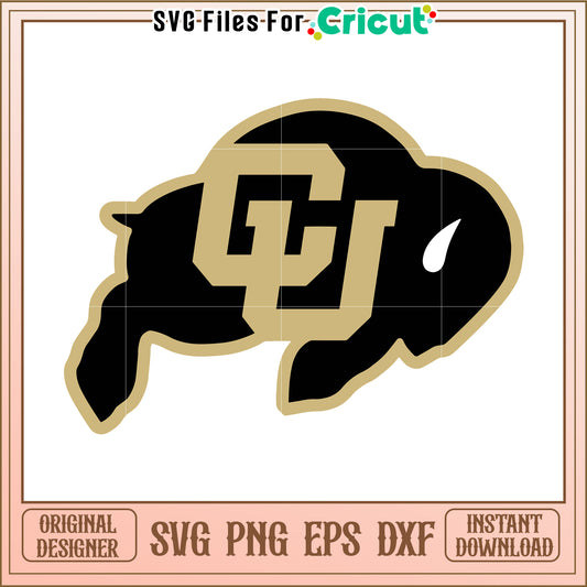 Buffalo Logo Design for Cricut Projects, Ideal for Sports Fans and Crafts