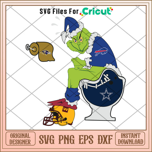 Buffalo bills NFL grinch svg, cartoon grinch images svg