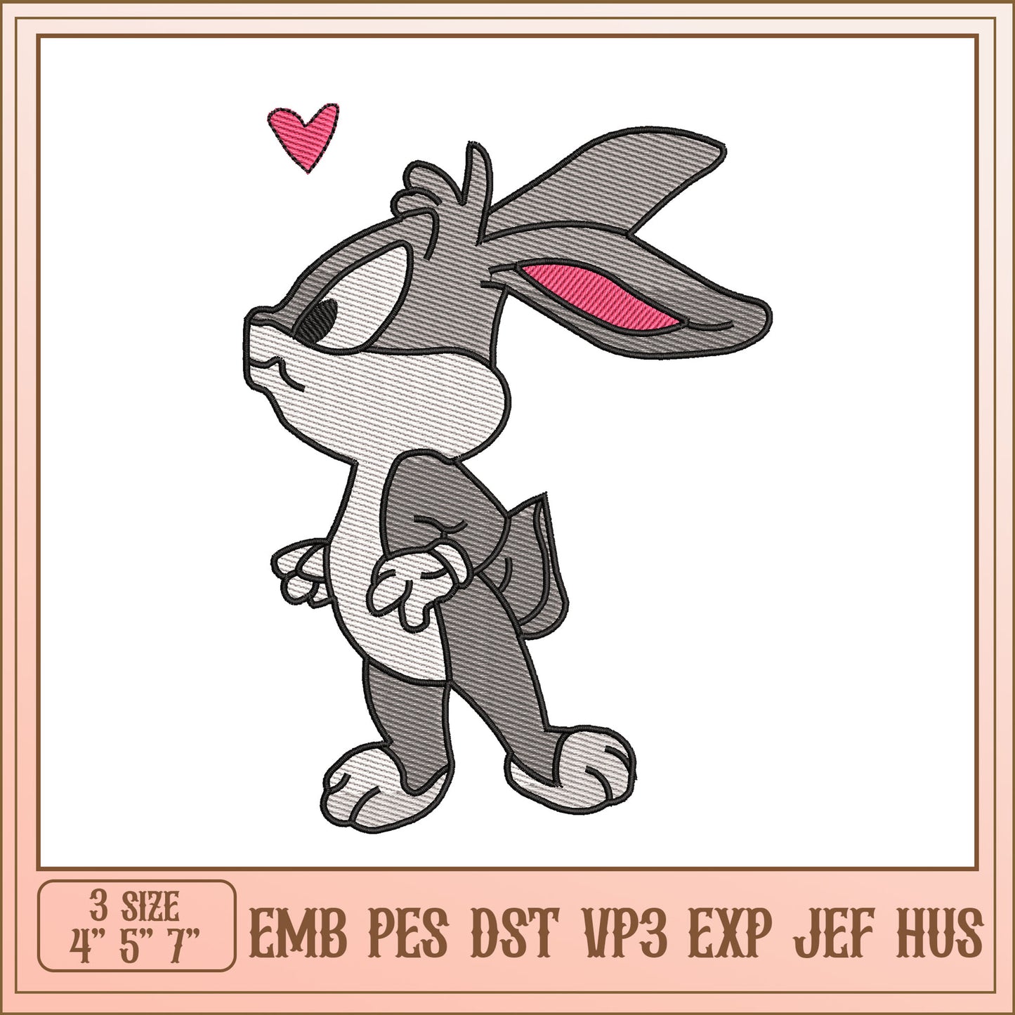 Bugs Bunny Embroidery Design