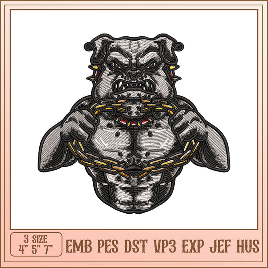 Bulldog Embroidery Design - EMB PES DST