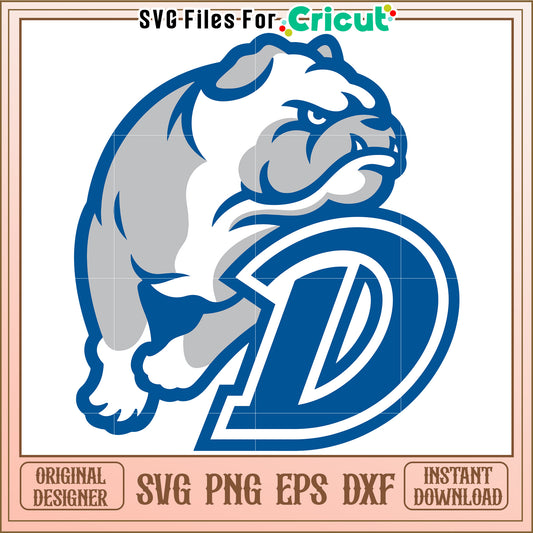 Bulldog Mascot Logo Design for Cricut, High Quality SVG Files for Download
