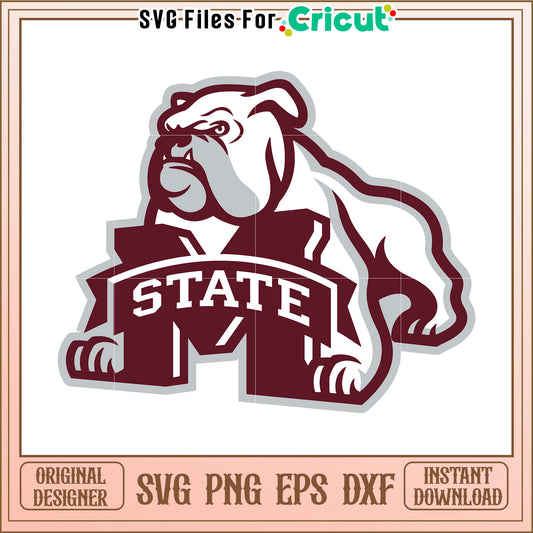 Bulldog Mascot SVG Design for Cricut, Instant Download for DIY Projects