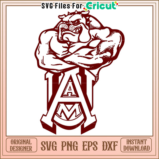 Bulldog Mascot SVG Design for Cricut, Perfect for Creating Unique Crafts