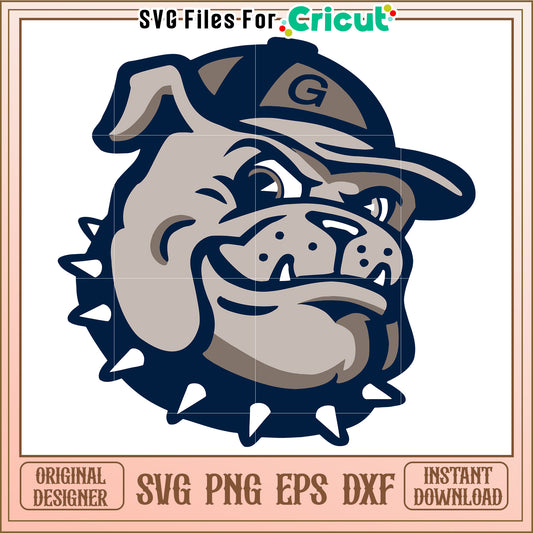 Bulldog Mascot SVG File for Cricut, Perfect for Creative Projects and Crafts