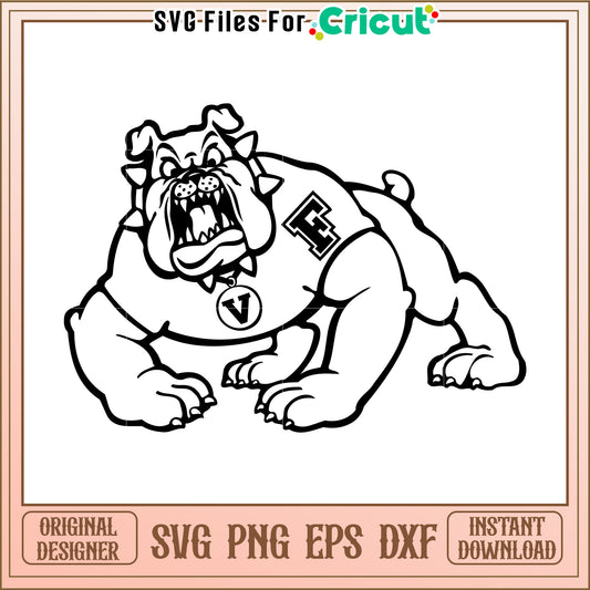 Bulldog SVG Clipart for Cricut Projects, Perfect for Team Spirit Designs