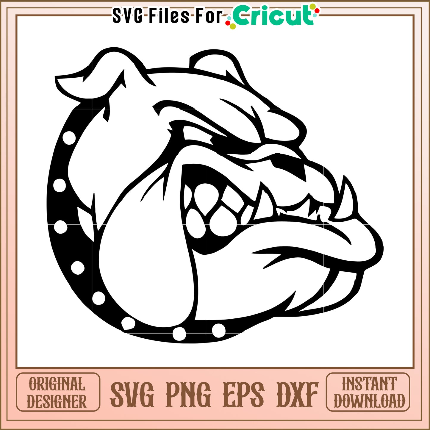 Bulldog SVG Design for Cricut Projects, High Quality Instant Download Files