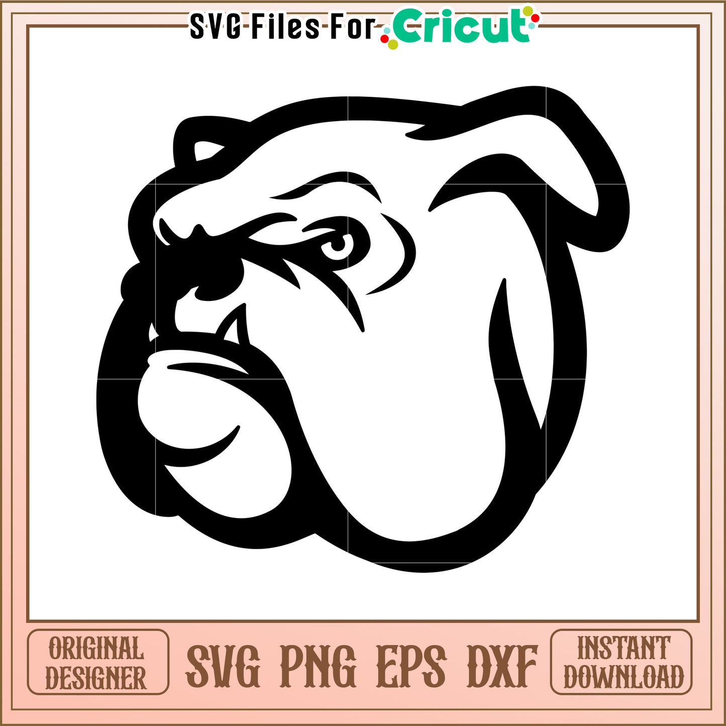 Bulldog SVG File for Cricut, Perfect for Crafting and DIY Projects