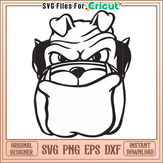 Bulldog SVG File for Cricut, Perfect for Creative Projects and Crafts