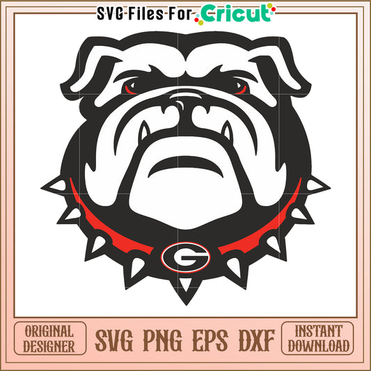 Bulldog SVG file for Cricut, perfect for sports and team projects