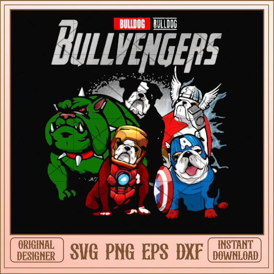 Bulldog bullvengers cosplay svg, bulldog svg, funny svg