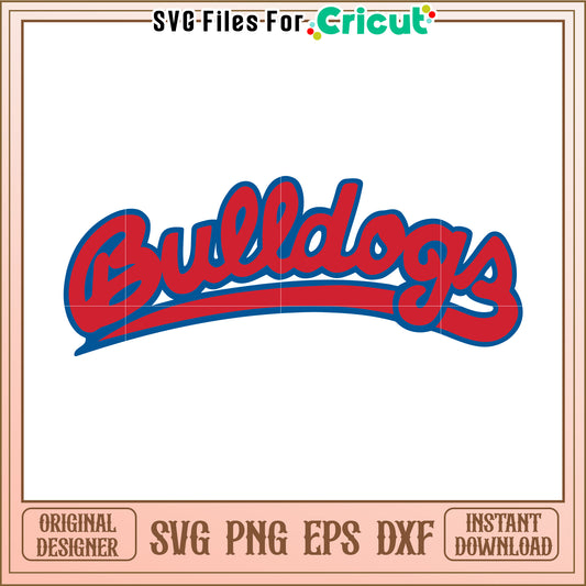 Bulldogs Logo SVG Design for Cricut Projects, Ideal for Custom Crafts